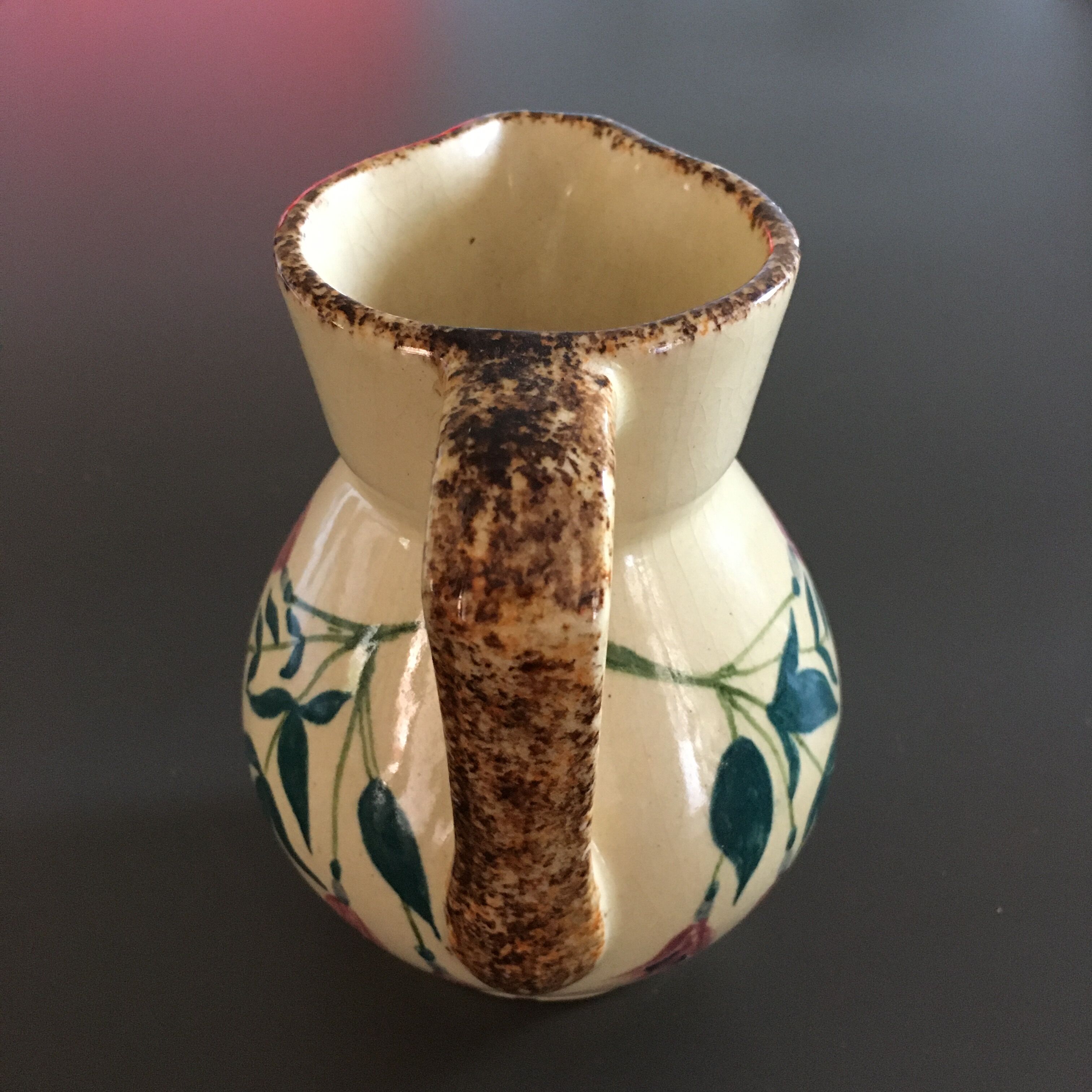 Pitcher with nasturtium decoration