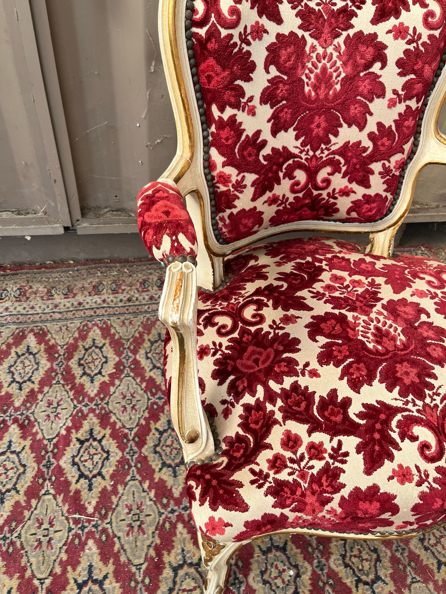 Louis XV style cabriolet armchair