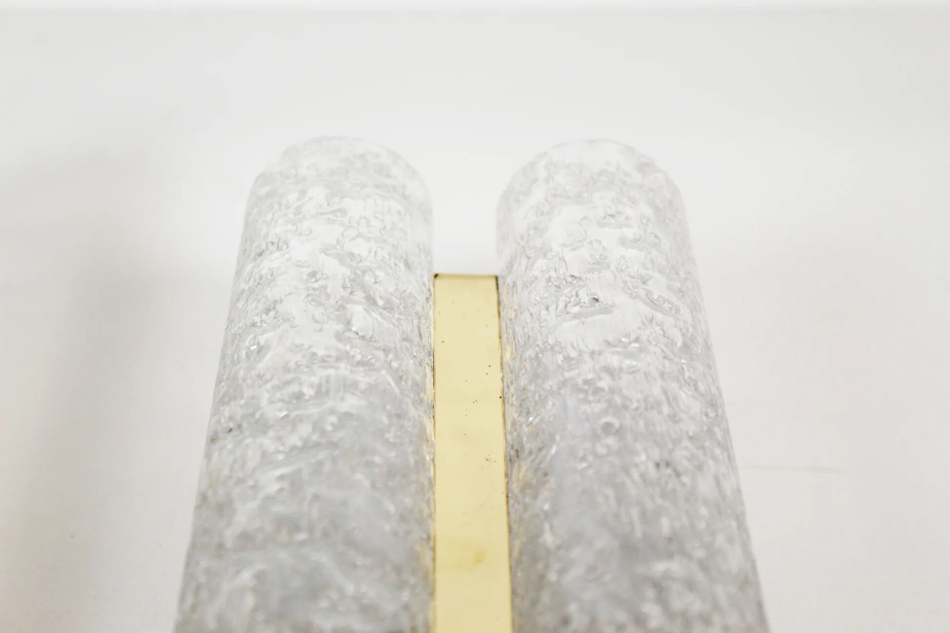 Pair of wall lamps in brass and glass by Doria Leuchten