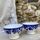 Petits bols anciens Badonviller décor bleu cobalt