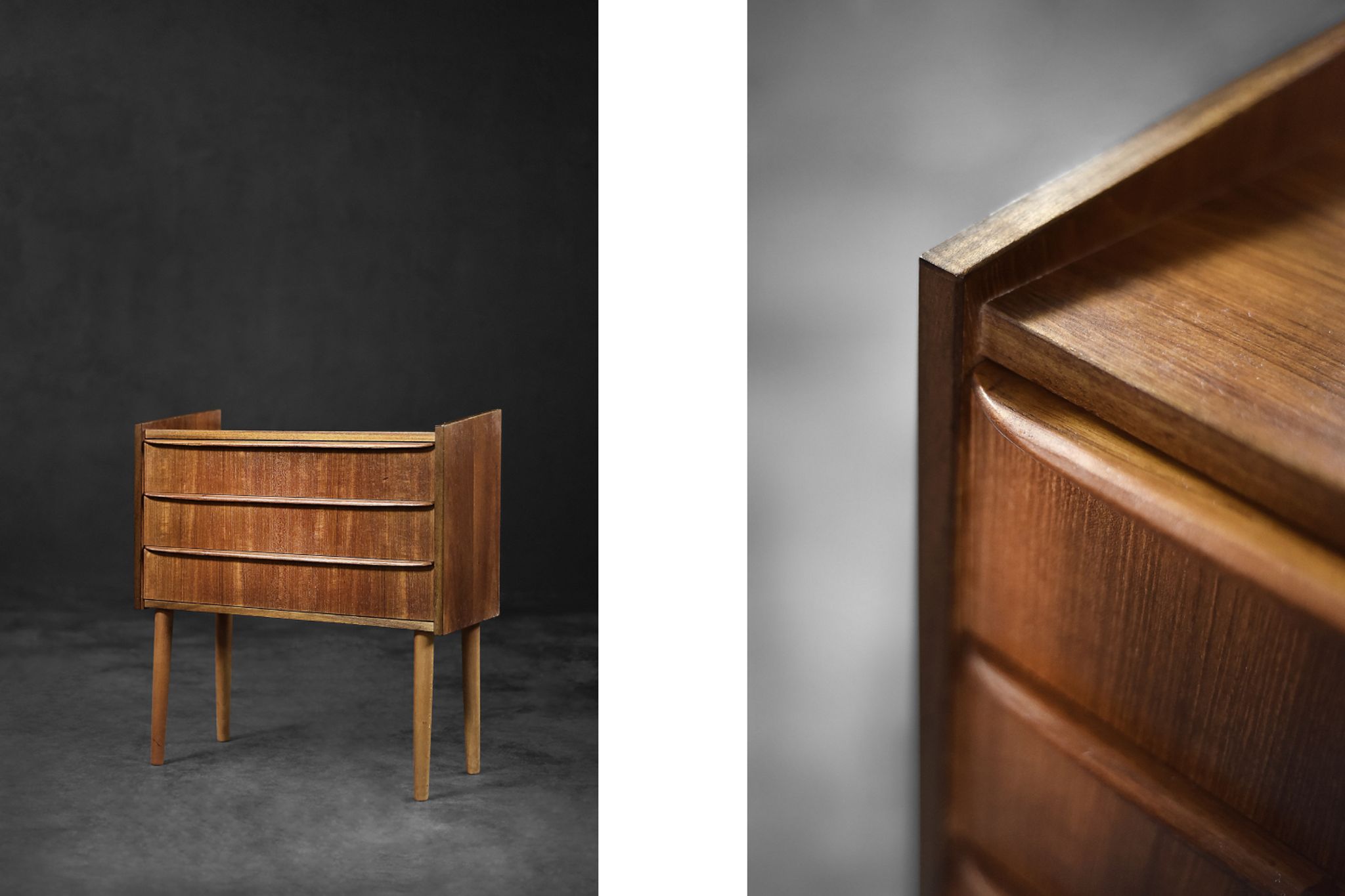 Commode classique en teck scandinave danoise moderne du milieu du siècle, années 1960