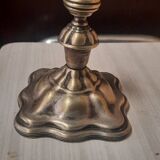Silver metal candle holder