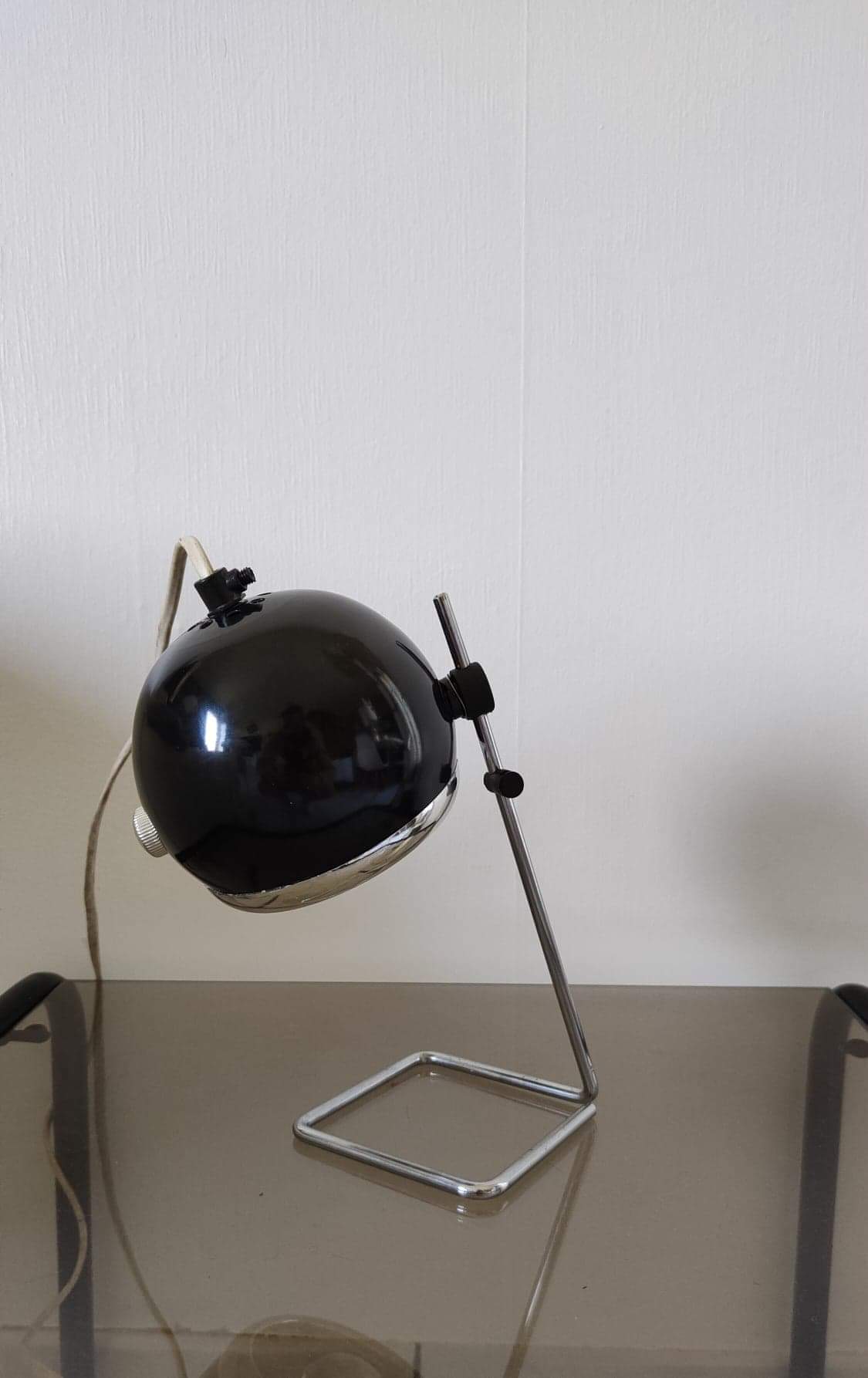 Minimalist eyeball lamp 1970