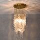 Murano glass and brass spiral chandelier, Italy, 1970s