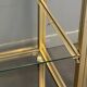 Television storage unit hi-fi video metal gold glass Pierre Vandel Paris 1970