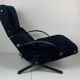 Fauteuil lounge italien vintage bleu marine foncé par Osvaldo Borsani pour Tecno, 1950
