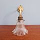 Bronze wall light with grooved clear glass, early 20th century