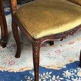 Set of 6 Regency chairs. Solid oak.