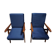 Mid century modern easy chairs from 1960's in navy blue velvet, set of 2