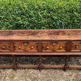 Antique 18th century solid oak Jacobean style sideboard