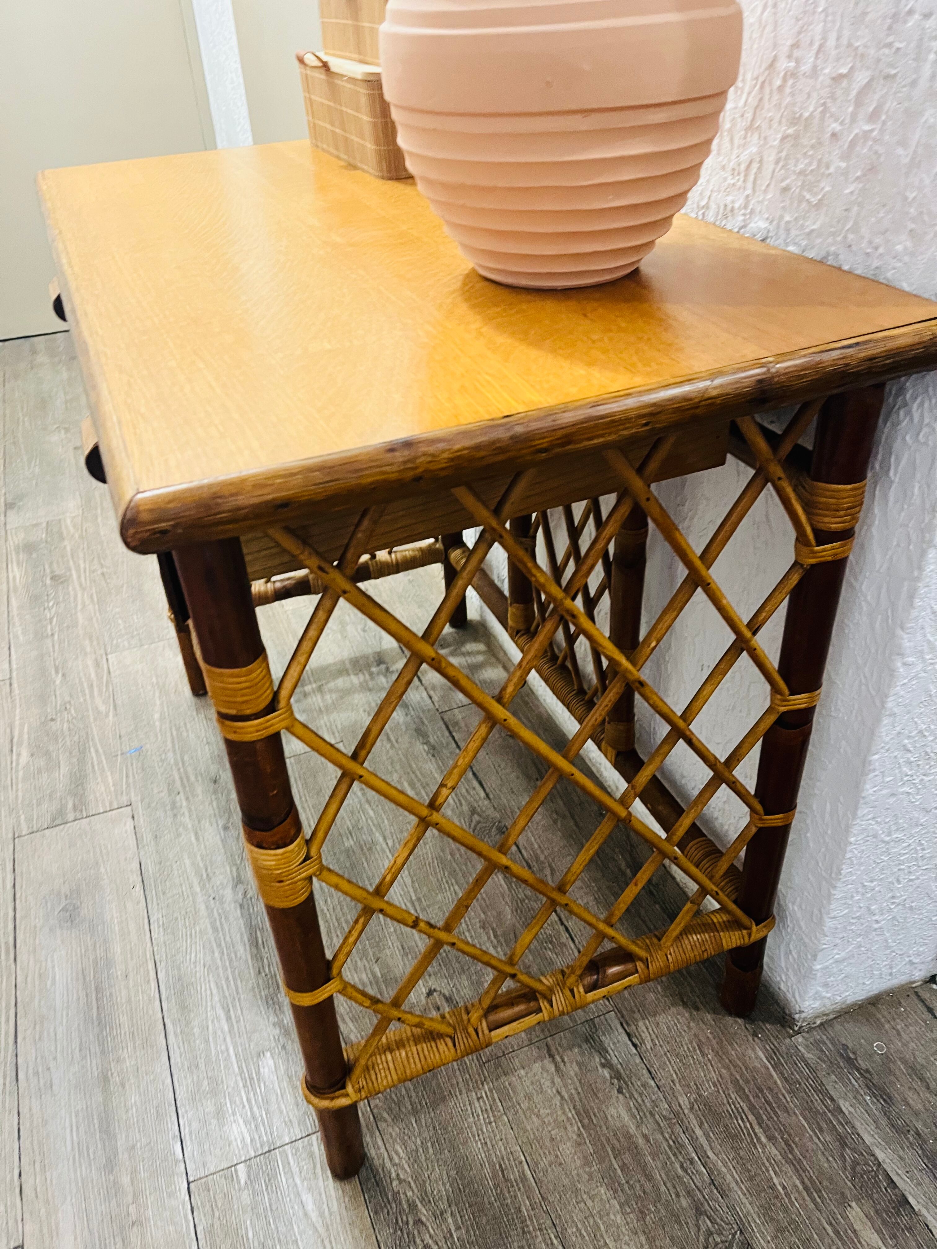 Vintage rattan desk