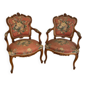 Paire de fauteuil cabriolet