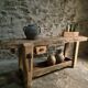 Ancient French oak table | Rustic console | 19th century