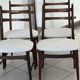 Suite 4 chaises Teck par Wilkhan pour Georg Leowald  Allemagne 1960