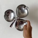 Stainless steel clover serving dish, 60s-70s