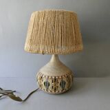 Signed stoneware lamp, Raphael Giarrusso, 1960s