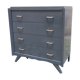 Commode années 30 relooké gris anthracite
