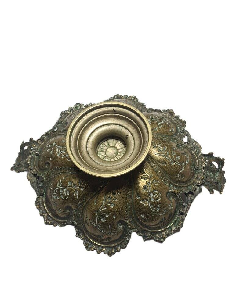 Art Nouveau fruit bowl on stand from Brothers Henneberg, Poland, 1900s