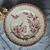 Old flat plates mismatched in earthenware