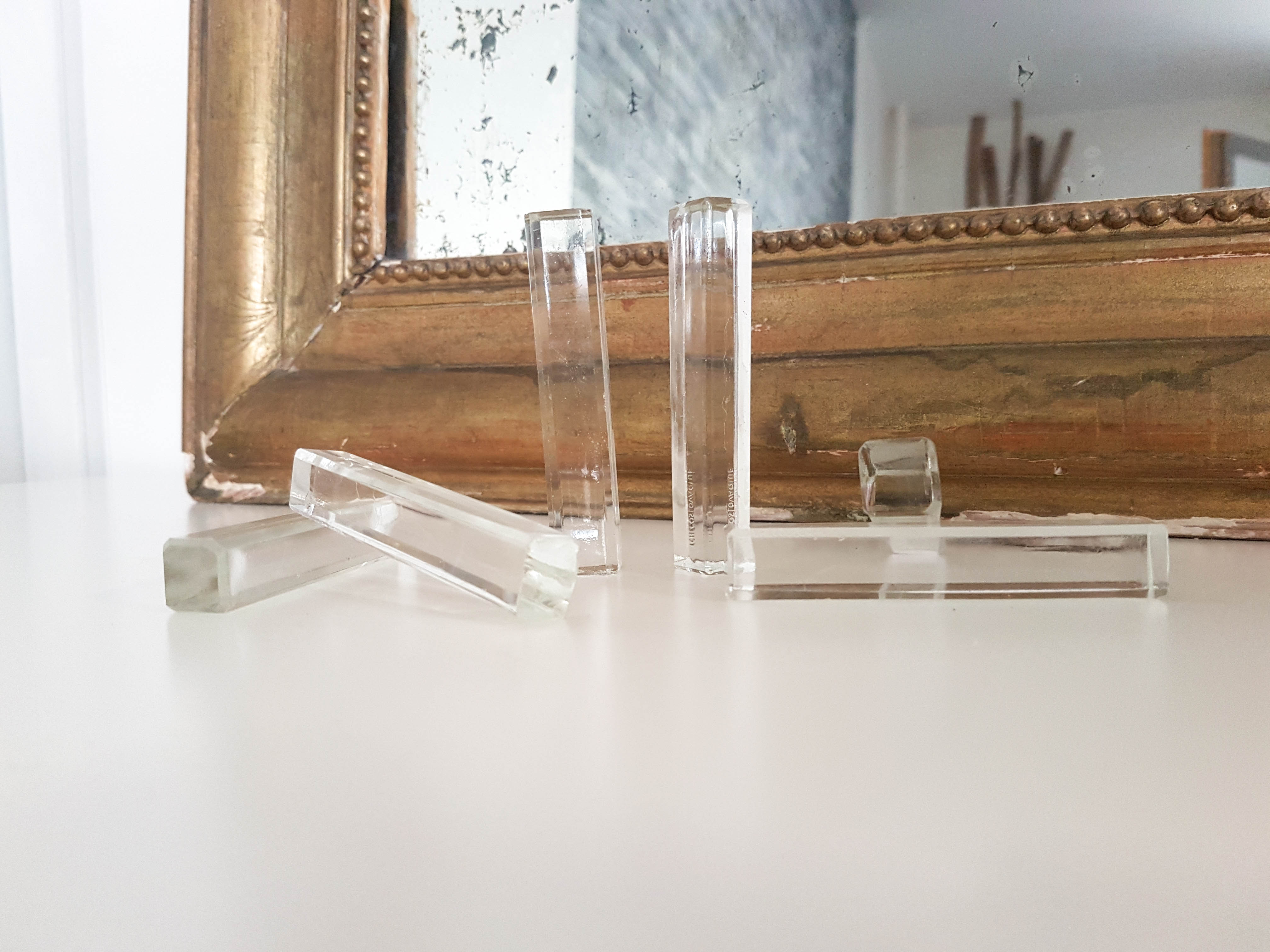 Lot de 6 porte-couteaux en cristal Tchécoslovaque