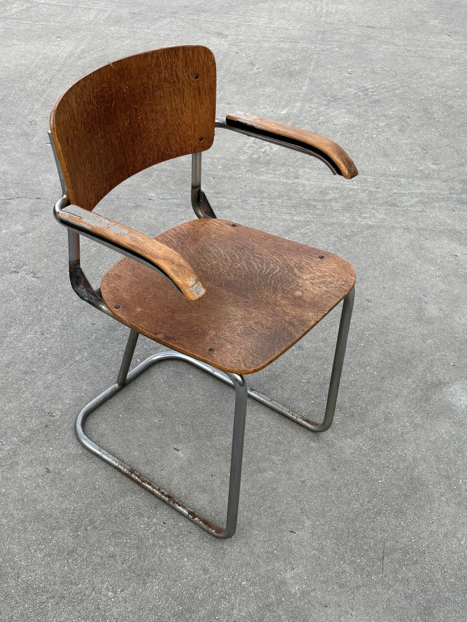 Vintage Plywood bauhaus style dining chair desk chair 50's Design