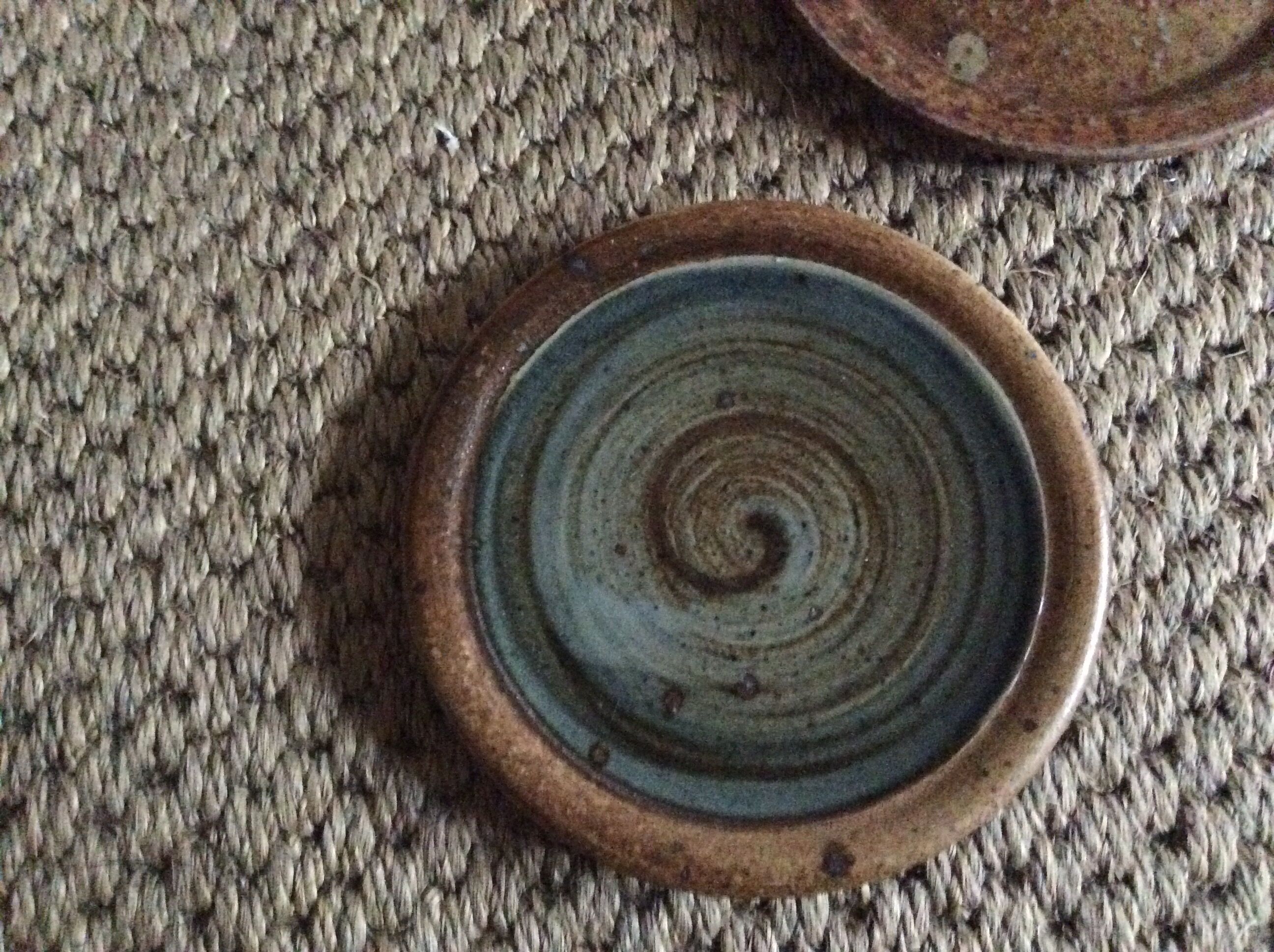Set of 9 stoneware plates