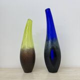 Set of 3 Monica Backstrom for Kosta boda Sweden Moonlanding vases