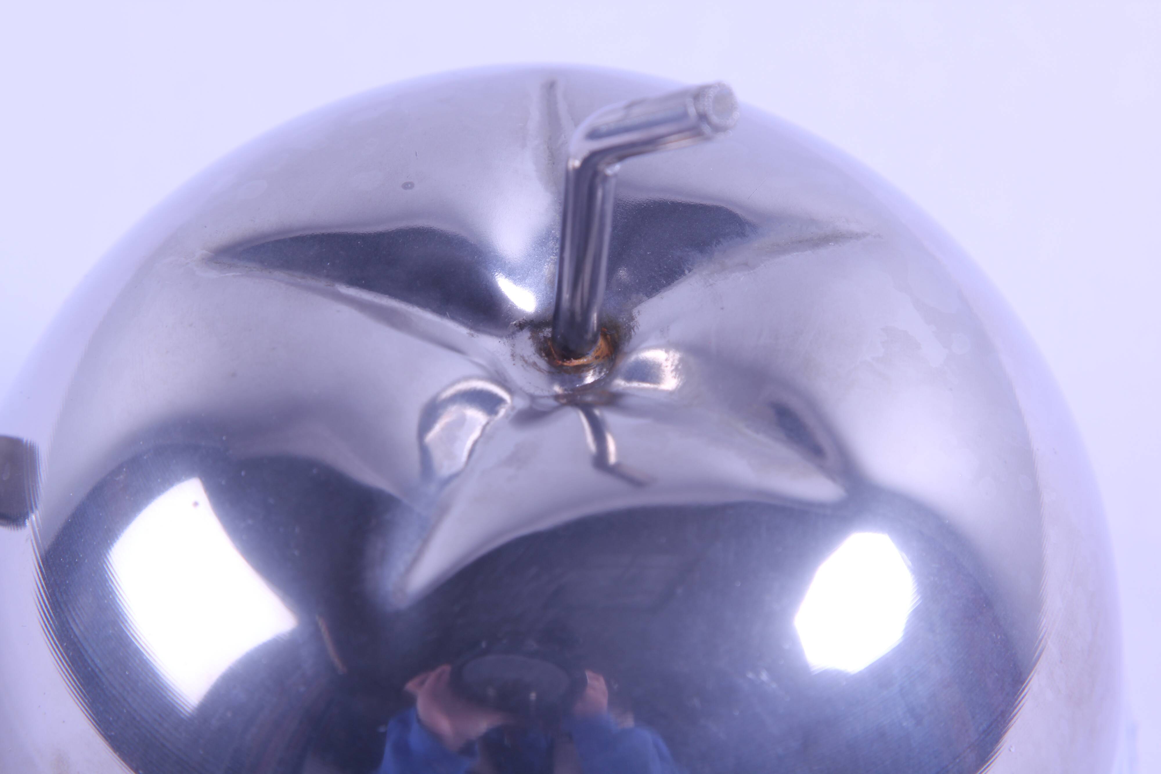 Antique sugar bowl/jam pot in the shape of an apple.