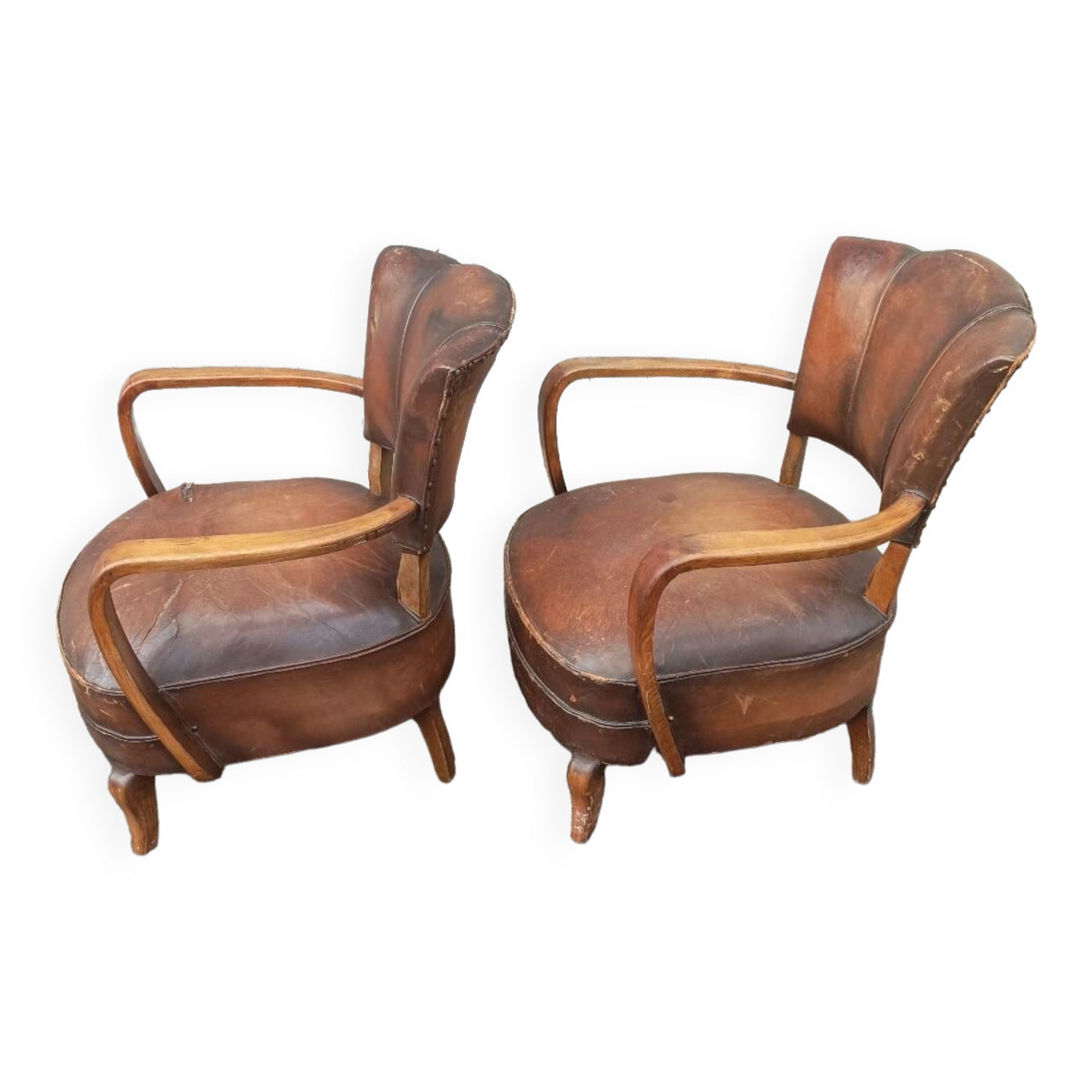 Pair of club chairs