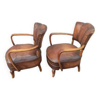 Pair of club chairs