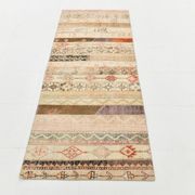 Tapis de couloir turc vintage beige crème, 80 x 224 cm