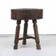 Table de ferme rustique antique en chêne Wabi Sabi ou table d'appoint