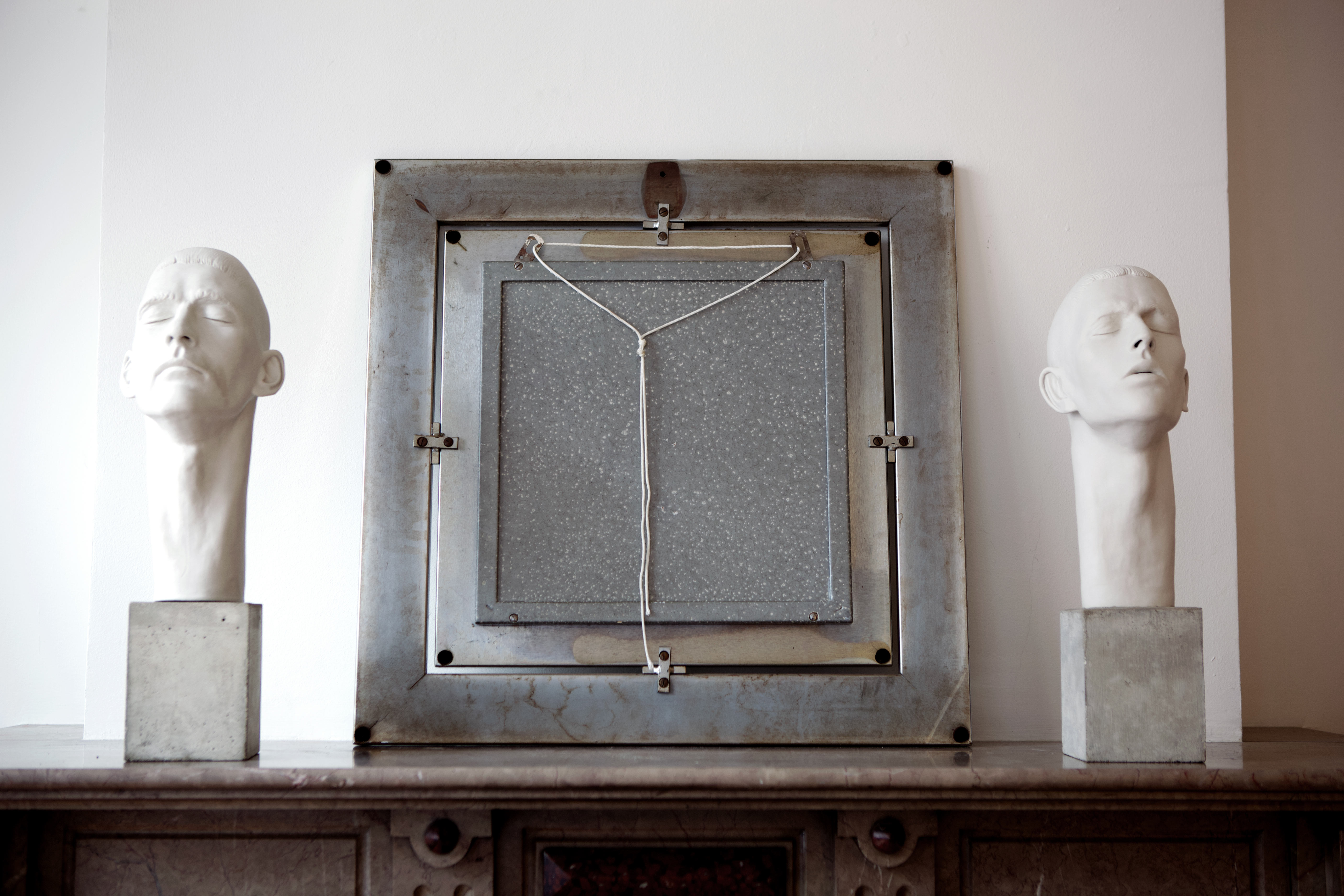 Square mirror in chromed steel, Italy 1960