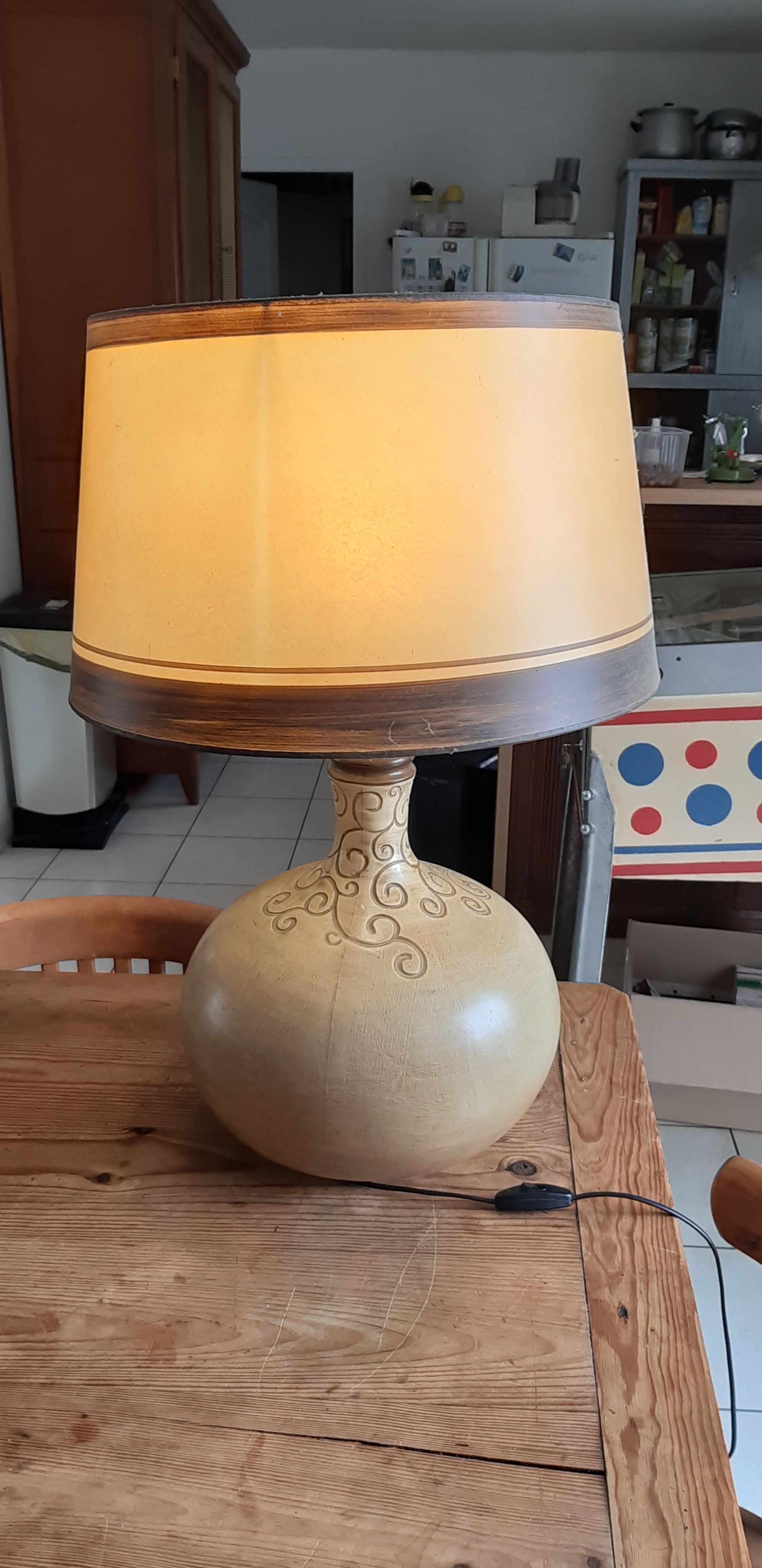 Vintage Sandstone lamp from the 60s