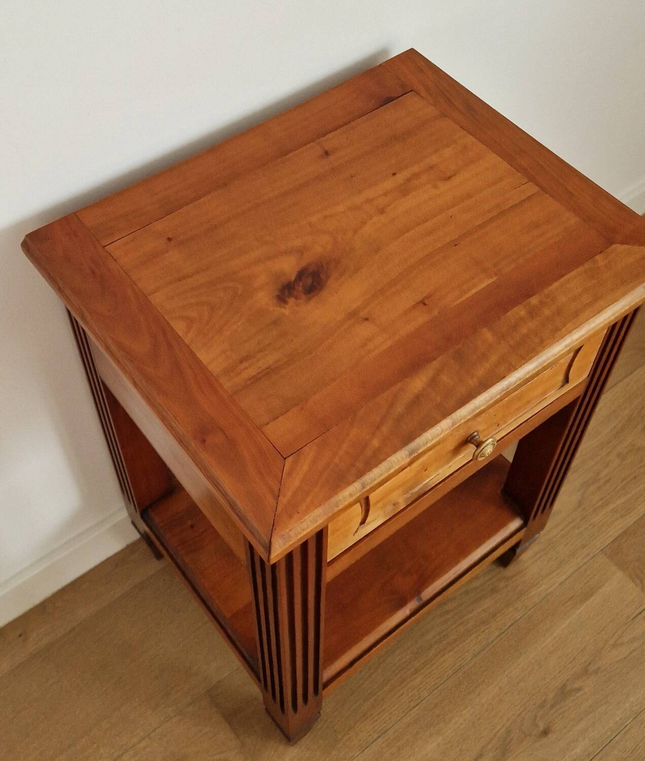 Low cabinet in blond cherry wood, Directoire style