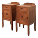 Pair of Amsterdamse School nightstands by J.J. Zijfers