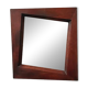 Grand miroir mural en bois exotique massif