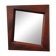 Grand miroir mural en bois exotique massif