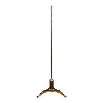 Maison Charles: 50s tripod floor lamp foot in brass and gilded bronze