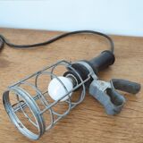 Black industrial atrow walking lamp