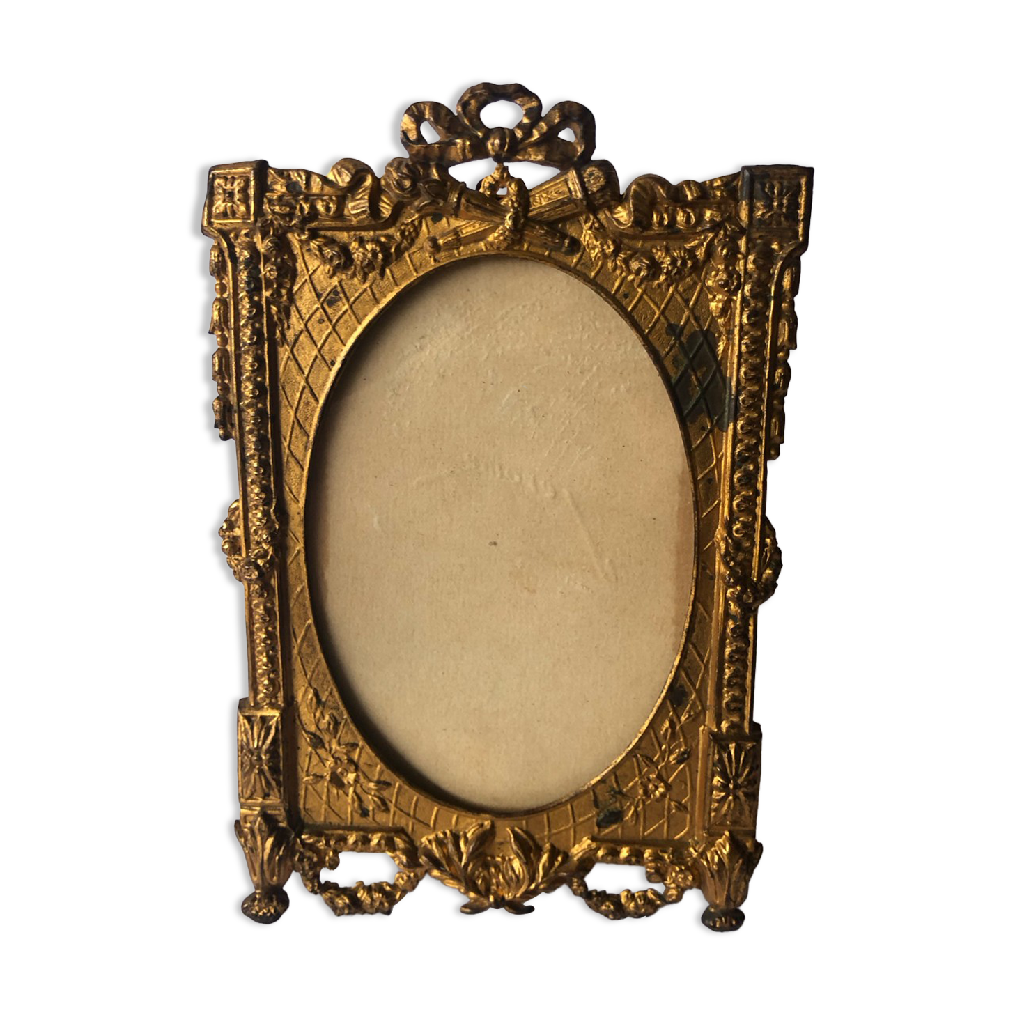 Golden metal photo frame