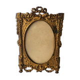 Golden metal photo frame