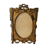 Golden metal photo frame