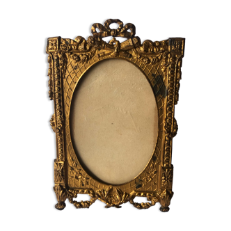 Golden metal photo frame