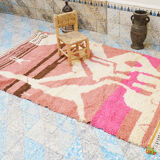 Pink berber carpet 130 x 220 cm