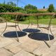 3 bistro tables brass