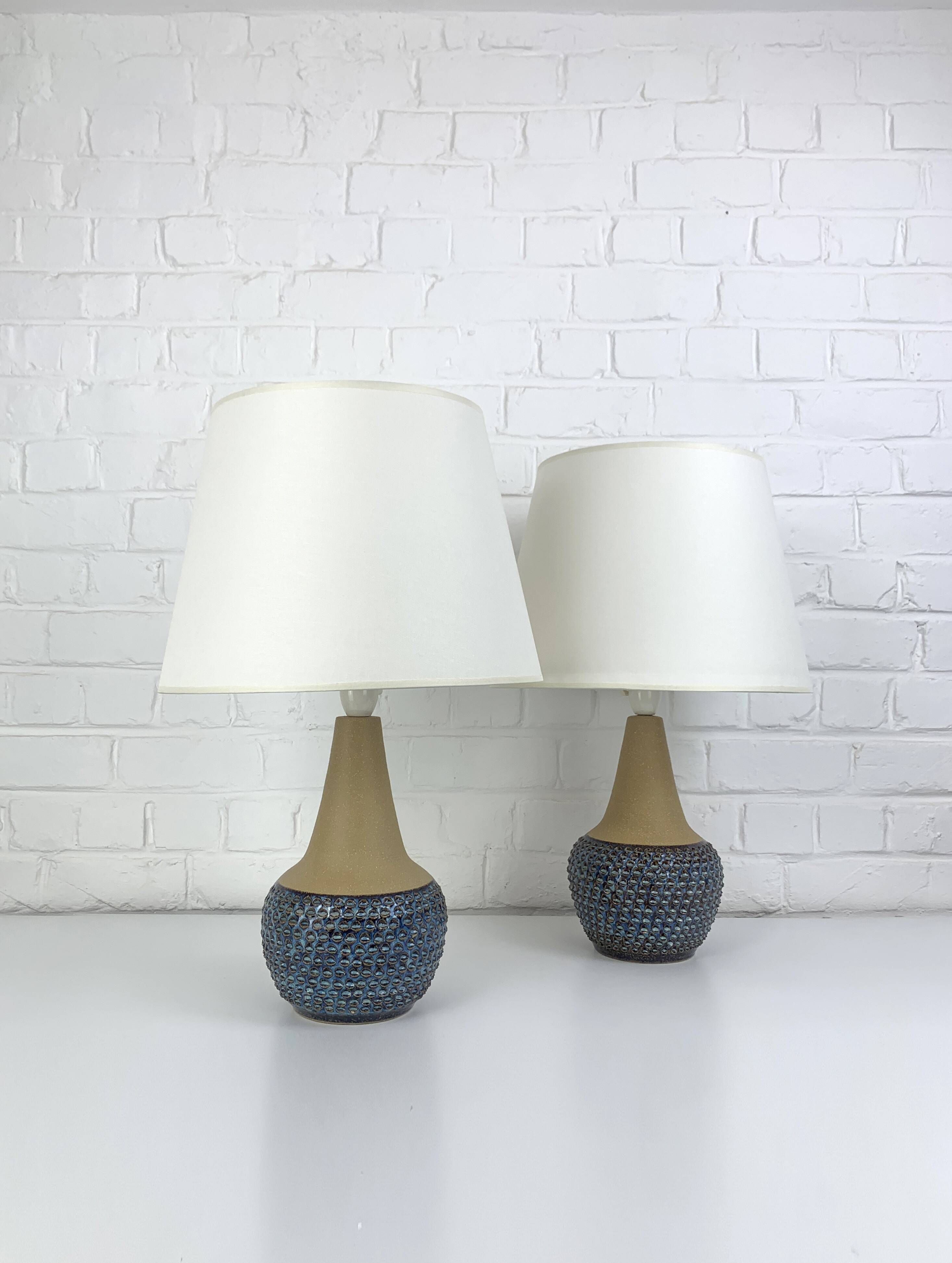 Pair of Einar Johansen ceramic table lamps, Soholm, Denmark, 1960s