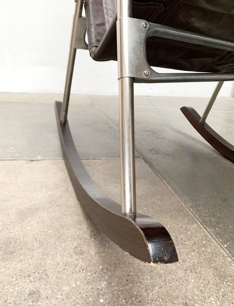 Mid-century Japanese space age folding rocking chair by Takeshi Nii, 1960s