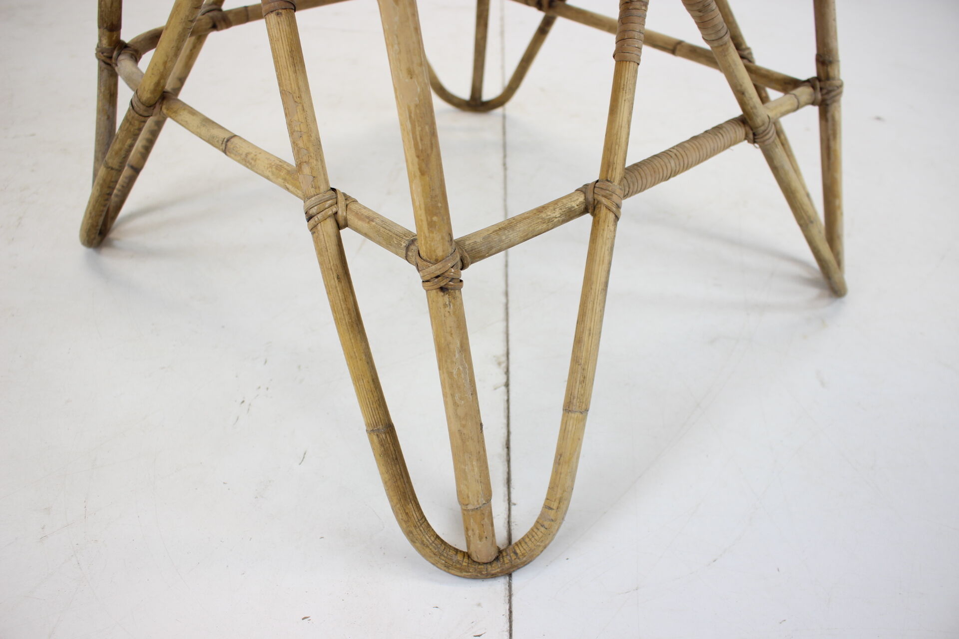 1960s Alan Fuchs Rattan Lounge Chair by Uluv, Czechoslovakia