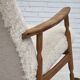 1970s, Danish rocking chair, reupholstered in quality genuine sheepskin.